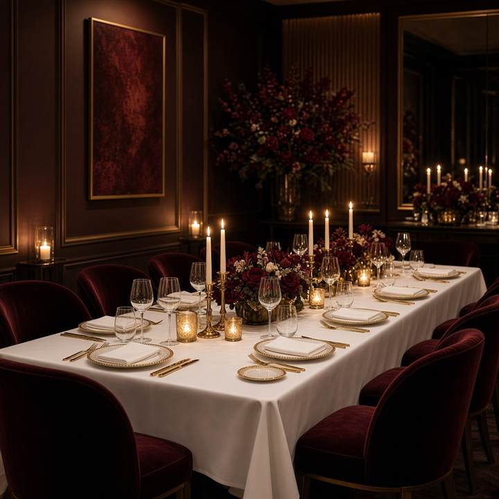 Salle prête pour une soirée événementielle